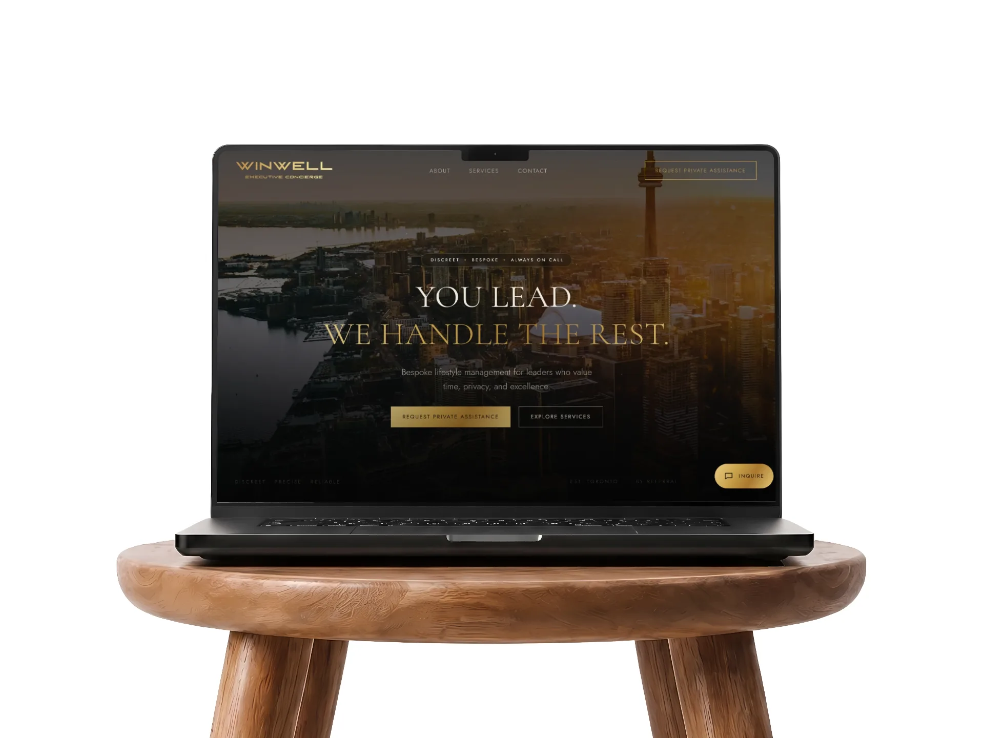 Winwell website mockup